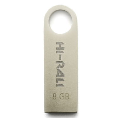 Флеш пам\'ять USB 8Gb HI-Rali Shuttle Silver, Срібний