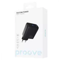 Сетевое зарядное устройство Proove Power 45W PD+USB Black, Чёрный Сетевое зарядное устройство Proove Power 45W PD+USB Black, Чёрный