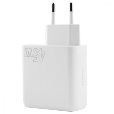 Мережевий зарядний пристрій Proove Power 45WPD+USB White, Білий