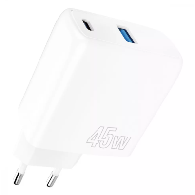 Мережевий зарядний пристрій Proove Power 45WPD+USB White, Білий