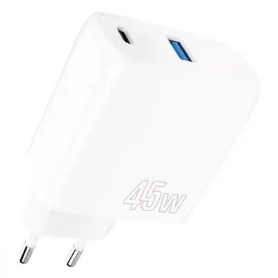Сетевое зарядное устройство Proove Power 45W PD+USB White, Белый