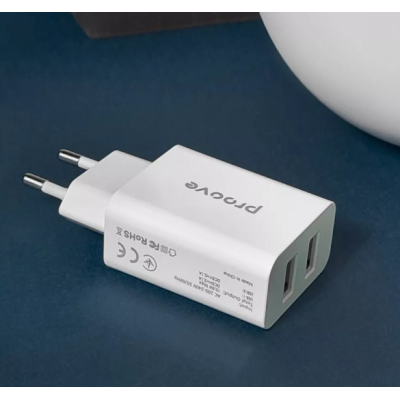 Сетевое зарядное устройство Proove Rapid 10.5W 2USB White, Белый