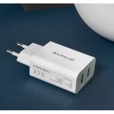 Мережевий зарядний пристрій Proove Rapid 10.5W 2USB White, Білий
