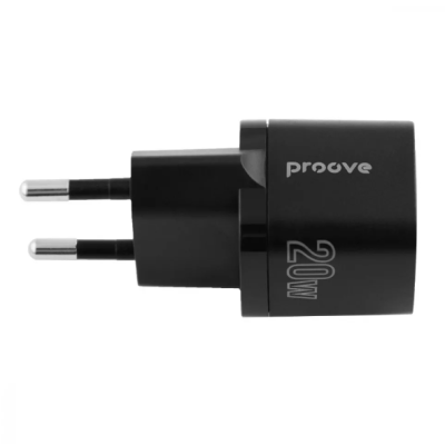 Сетевое зарядное устройство Proove Silicone Power 20W PD Black, Чёрный