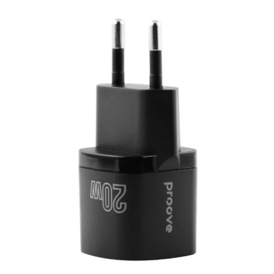 Мережевий зарядний пристрій Proove Silicone Power 20W PD Black, Чорний