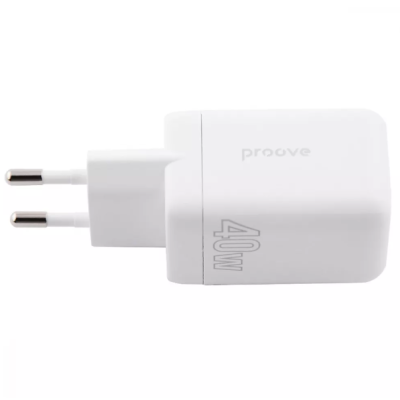 Мережевий зарядний пристрій Proove Silicone Power 40W 2PD White, Білий