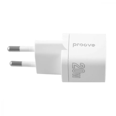 Мережевий зарядний пристрій Proove Silicone Power 20W PD White, Білий