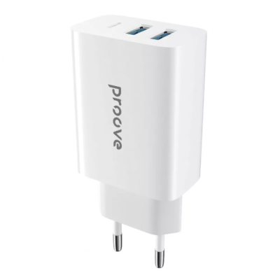 Сетевое зарядное устройство Proove Rapid 30W PD+2USB White, Белый