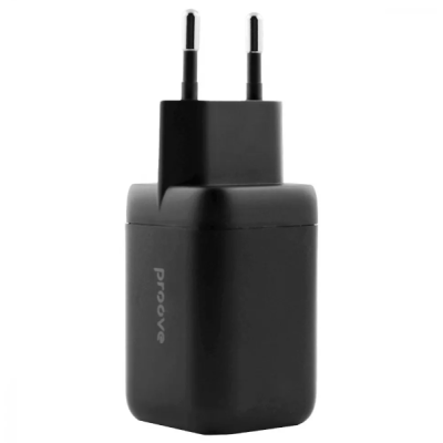Сетевое зарядное устройство Proove Silicone Power 40W 2PD Black, Чёрный