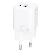 Сетевое зарядное устройство Proove Power Plus 20W PD+USB White, Белый Сетевое зарядное устройство Proove Power Plus 20W PD+USB White, Белый
