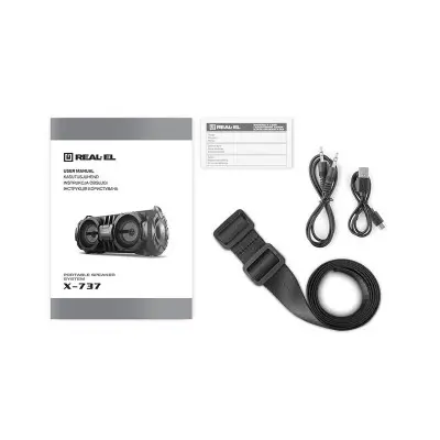 Аккустическая система колонка Real-EL X - 737 Черная Аккустическая система колонка Real-EL X - 737 Черная