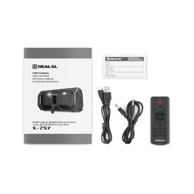Аккустическая система колонка Real-EL X - 757 Черная Аккустическая система колонка Real-EL X - 757 Черная