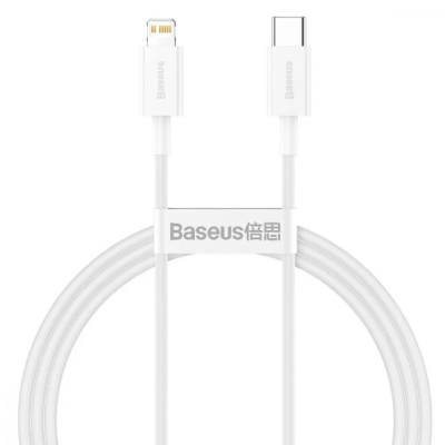 Кабель дата Baseus Superior Type-C to Lightning1м Білий