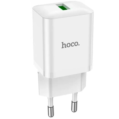 Мережевий зарядний пристрій Hoco N26 1USB (QC3.0) 18W White, Білий