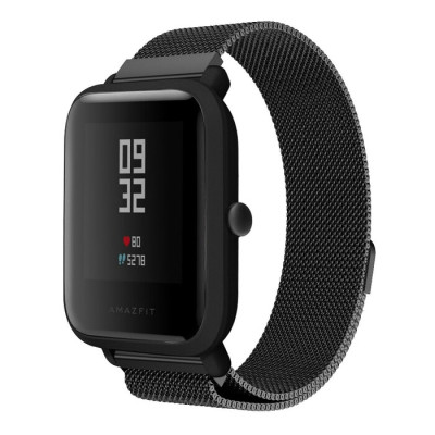 Ремешок Amazfit Bip (Универсальный 20мм) Миланская петля Черный