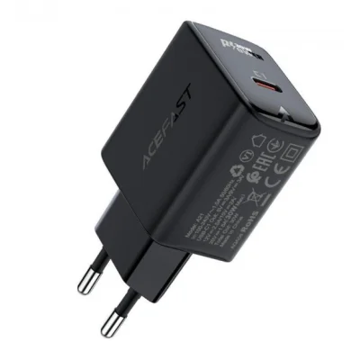 Мережевий зарядний пристрій ACEFAST A21 GaN Type-C (30W) Чорний Мережевий зарядний пристрій ACEFAST A21 GaN Type-C (30W) Чорний