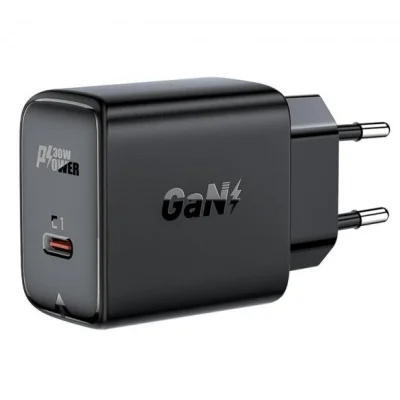 Мережевий зарядний пристрій ACEFAST A21 GaN Type-C (30W) Чорний Мережевий зарядний пристрій ACEFAST A21 GaN Type-C (30W) Чорний