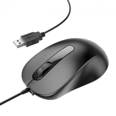 Проводная Проводная Мышь USB Borofone BG4 Black, Чёрный