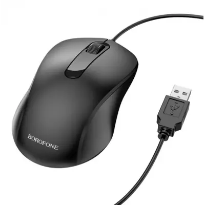 Проводная Мышь USB Borofone BG4 Black, Чёрный Проводная Мышь USB Borofone BG4 Black, Чёрный