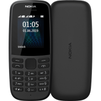 Кнопковий телефон Nokia 105 Single Sim 2019 Black, чорний
