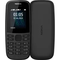 Кнопковий телефон Nokia 105 Single Sim 2019 Black, чорний