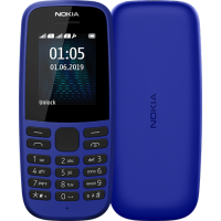 Кнопковий телефон Nokia 105 Single Sim 2019 Blue, блакитний