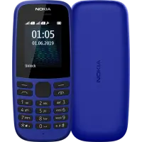 Кнопковий телефон Nokia 105 Single Sim 2019 Blue, блакитний