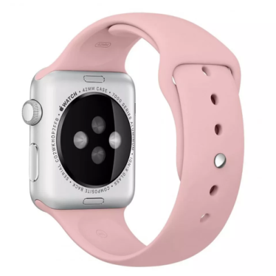 Ремінець Apple Watch 42мм Силікон Рожевий Пісок (Pink Sand)