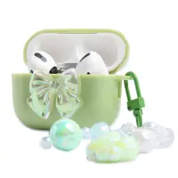 Чохол для навушників AirPods 3 Бант зелений