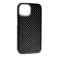 Чехол накладка Carbon MagSafe iPhone 15 Чорна