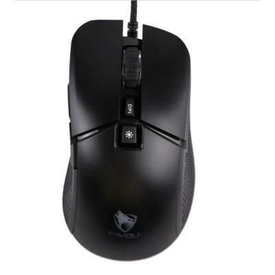 миша USBTWolf G590 RGB Black, Чорний