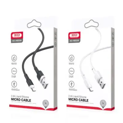 Кабель XO NB208 MicroUSB 1м Білий Кабель XO NB208 MicroUSB 1м Білий