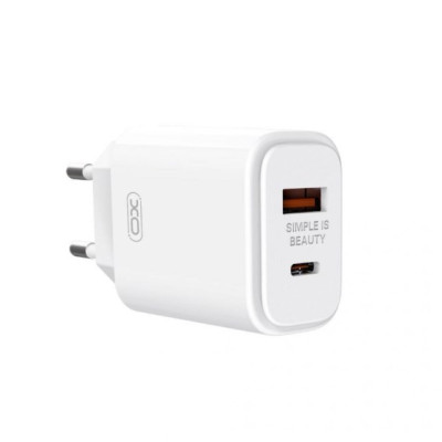 Мережевий зарядний пристрій L90A PD+QC3.0 1USB+1USB-C 20W Білий