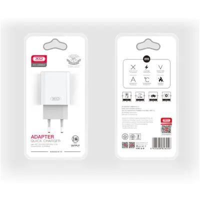 Мережевий зарядний пристрій XO L93 1USB/2.4a (12W) White, Білий