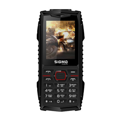 Мобільний телефон Sigma X-treme AZ68 Black/Red, червоно-чорний