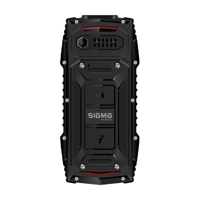 Мобільний телефон Sigma X-treme AZ68 Black/Red, червоно-чорний