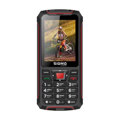 Мобільний телефон Sigma X-treme PR68 Black/Red, червоно-чоринй