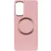 Чехол накладка Bonbon Metal MagSafe Samsung S921 (S24) Розовая Light Pink