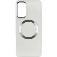 Чехол накладка Bonbon Metal MagSafe Samsung S921 (S24) Белая