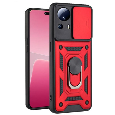 Чехол накладка Serge Ring Camshield Xiaomi 13 Lite Красная
