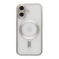 Чохол накладка Metal MagSafe  iPhone 16 Срібна Silver