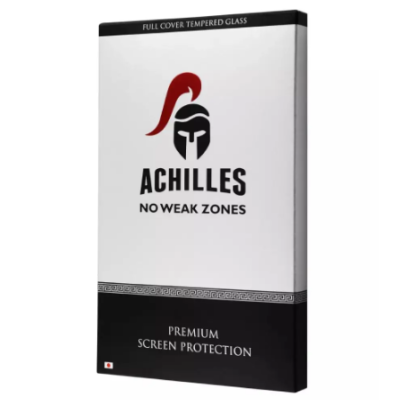 Защитное стекло Achilles 5D iPhone 13/13 Pro/14  Чёрное