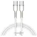 Кабель дата Baseus Cafule Metal Type-C to Type-C  1м Белый