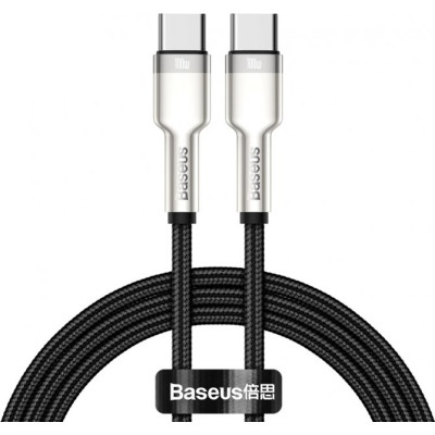Кабель дата Baseus Cafule Metal Type-C to Type-C 1м Чорний