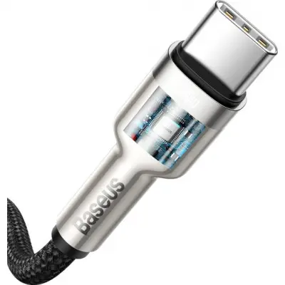 Кабель дата Baseus Cafule Metal Type-C to Type-C 1м Чёрный