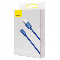 Кабель дата Baseus Crystal Shine Lightning 1.2м Синій Кабель дата Baseus Crystal Shine Lightning 1.2м Синій