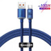 Кабель дата Baseus Crystal Shine USB Type A - Type-C 1.2м Синій