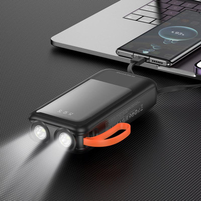 Универсальная мобильная батарея Повербанк Borofone BJ60A Rapid with 4cables 20000mAh Черный
