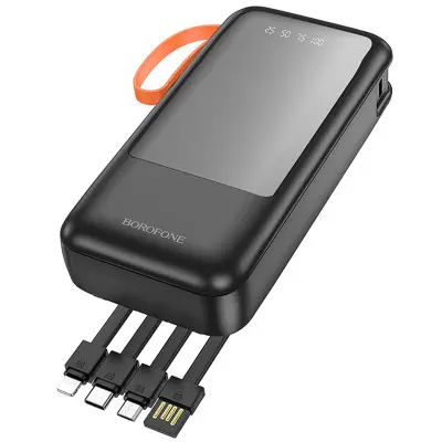 Универсальная мобильная батарея Повербанк Borofone BJ60A Rapid with 4cables 20000mAh Черный