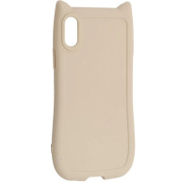 Чехол Накладка Cat iPhone X/XS Кремовая Чехол Накладка Cat iPhone X/XS Кремовая